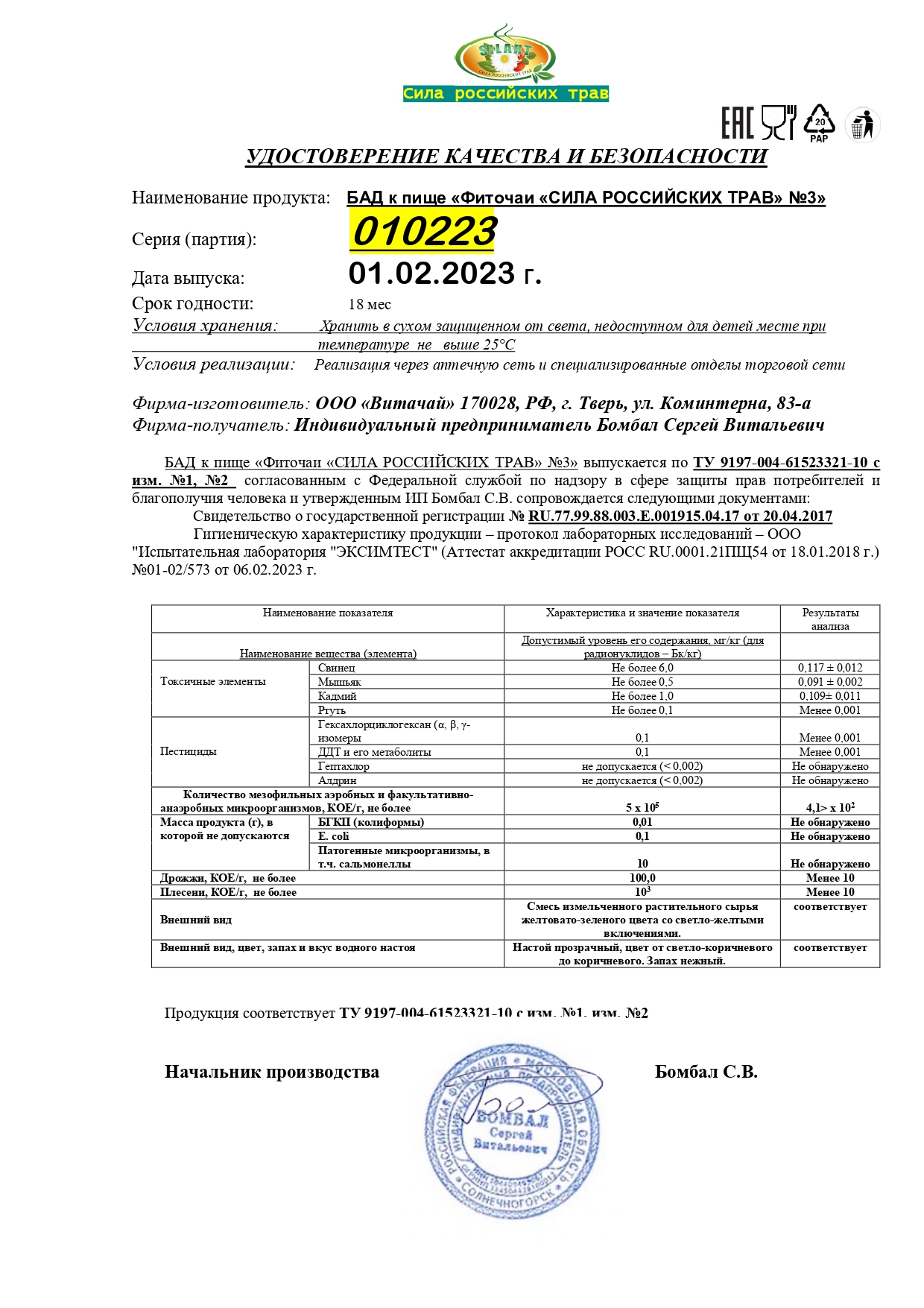 Паспорт №022023